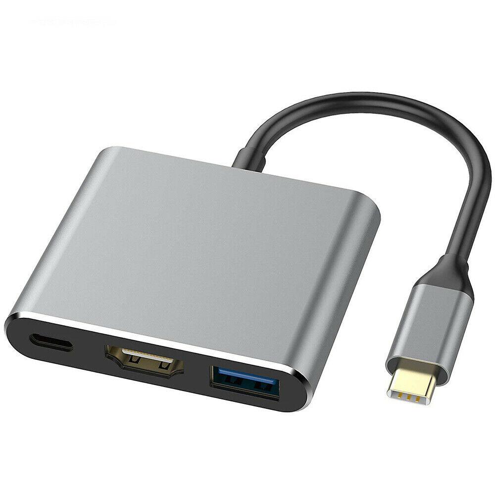 HDMI Typ C HUB HDMI Adapter USB C zu HDMI Adapter USB 3.1-3.0 (GRAU ...