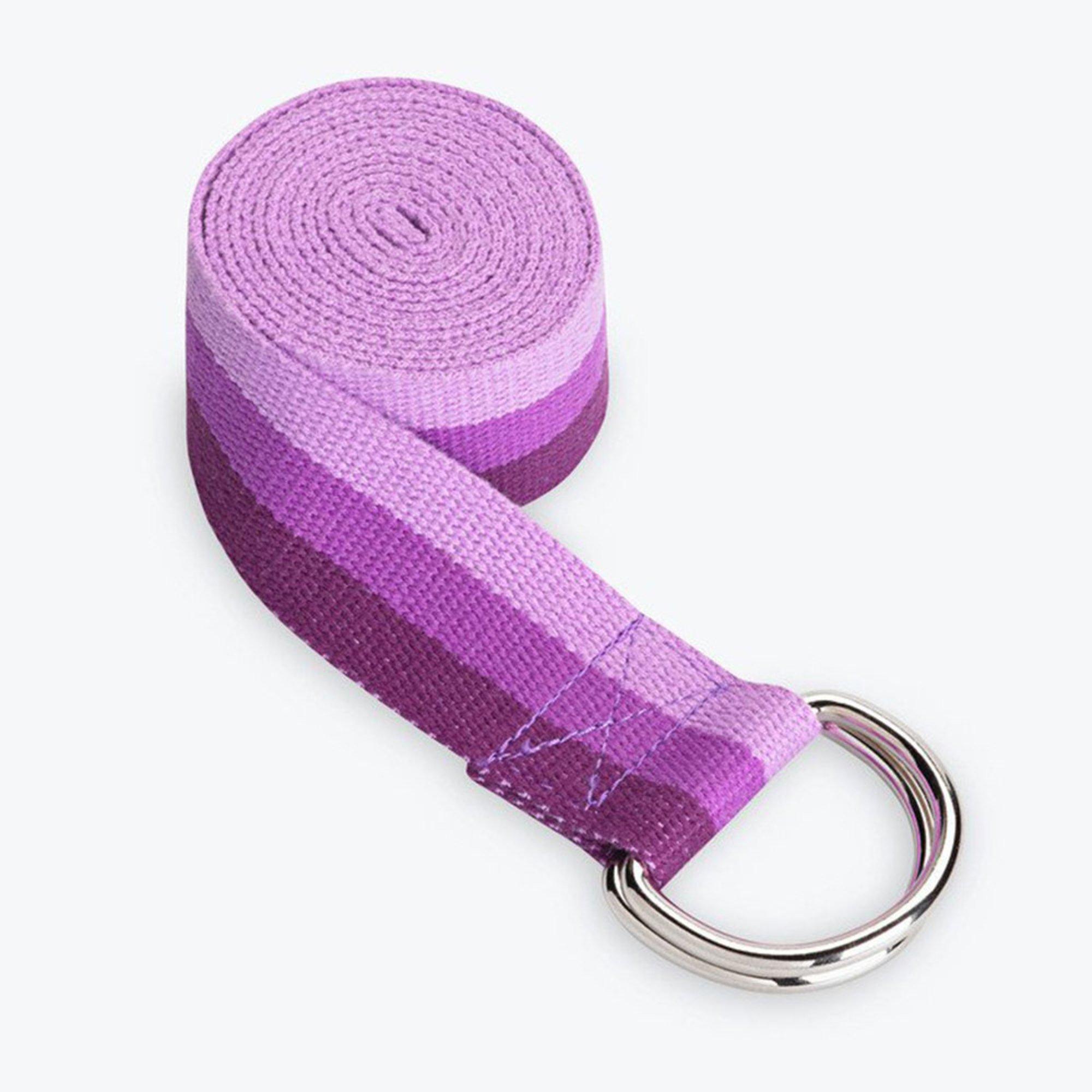 Gaiam Yoga Strap - Tri-color Purple | Yoga Straps & Carriers | Fitness ...