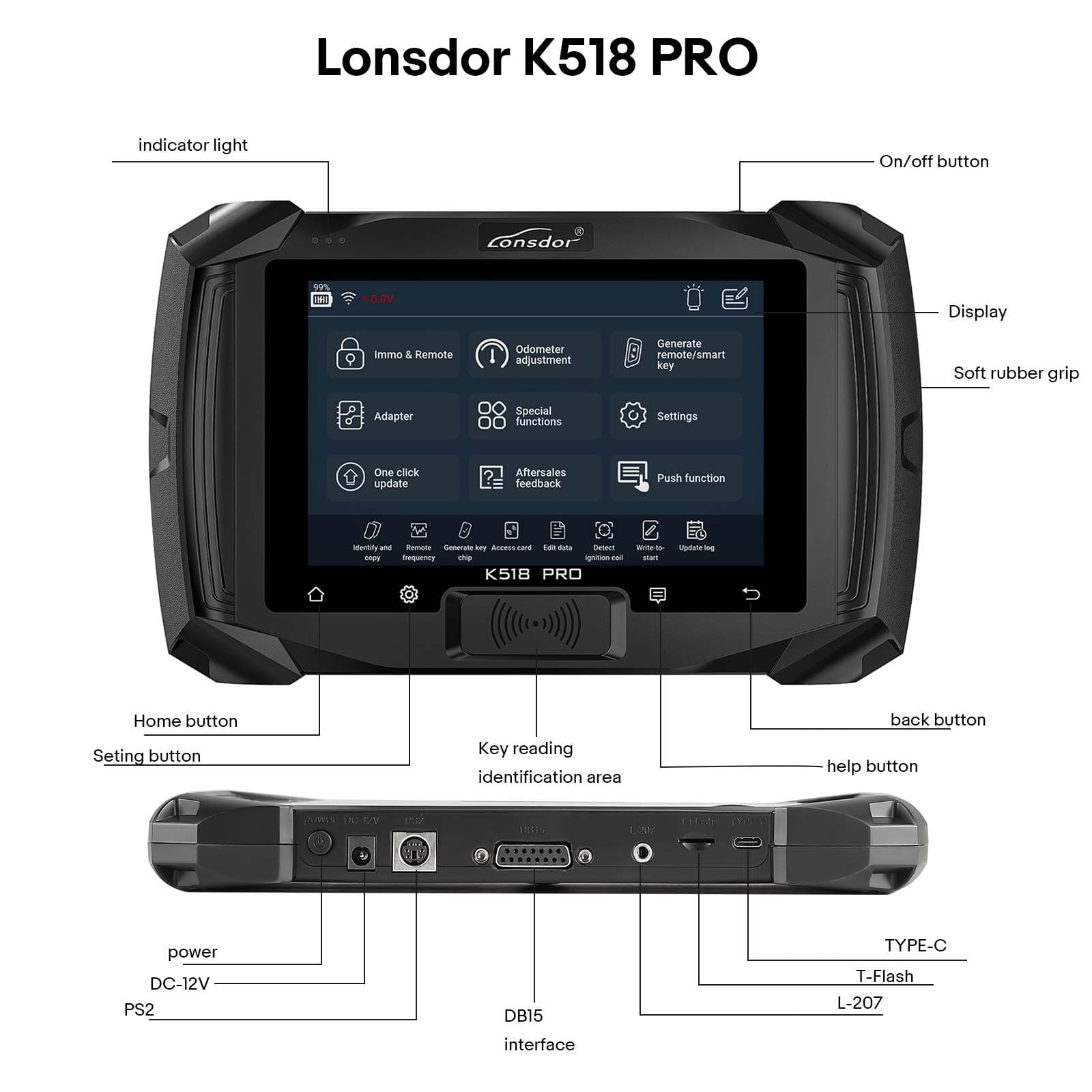 Lonsdor K518 Pro (FCV) Key Programmer 5+5 Car Free Combination Version