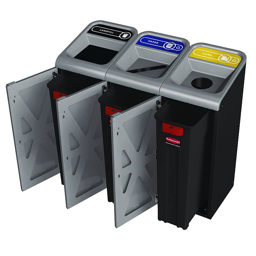 Rubbermaid Commercial Configure Indoor Recycling Waste Receptacle, 33 ...