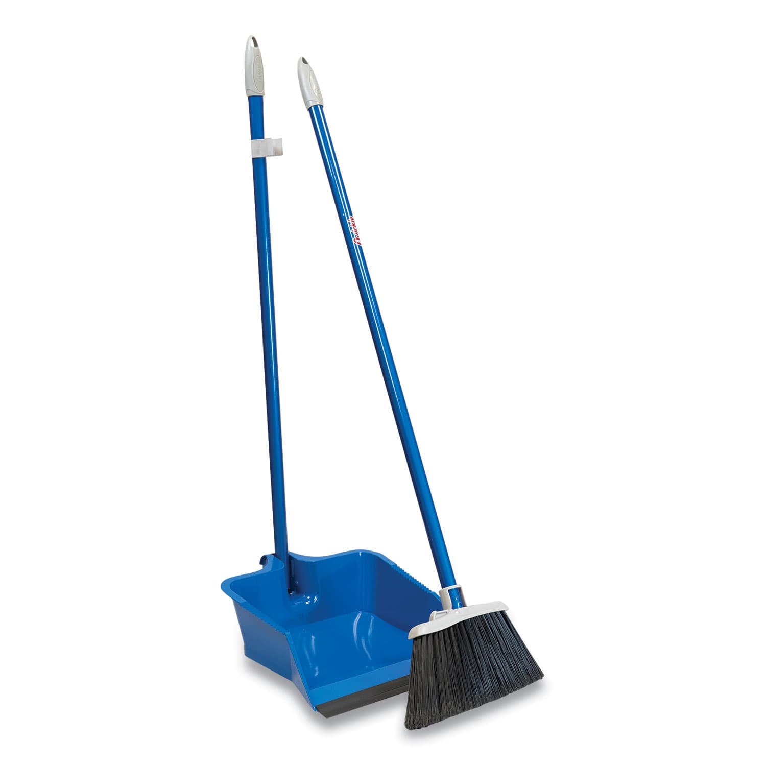 Quickie Flip-Lock Dust Pan and Lobby Broom, 30" High, Powder Coated ...