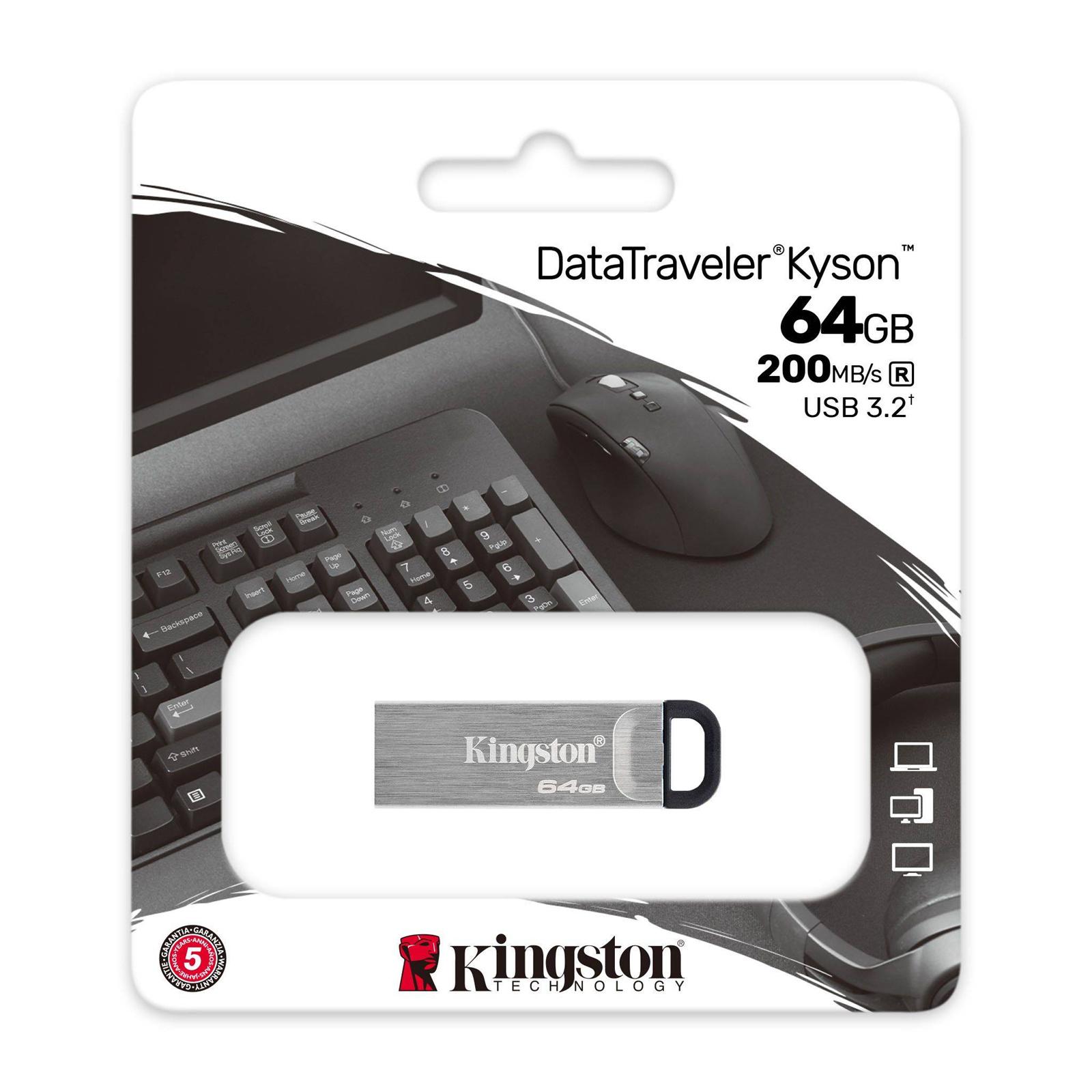 Buy the Kingston DataTraveler Kyson USB 3.2 Flash Drive - 64GB, with ...