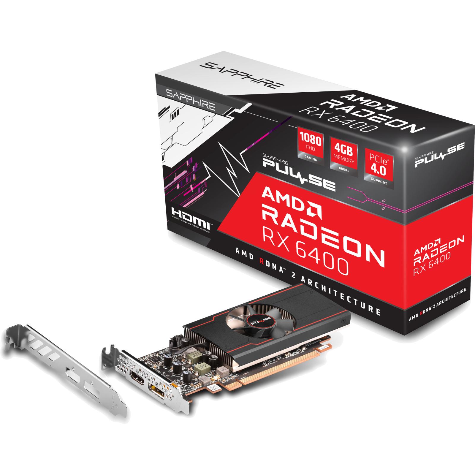 Buy the Sapphire Pulse AMD Radeon RX 6400 Low Profile 4GB GDDR6 ...