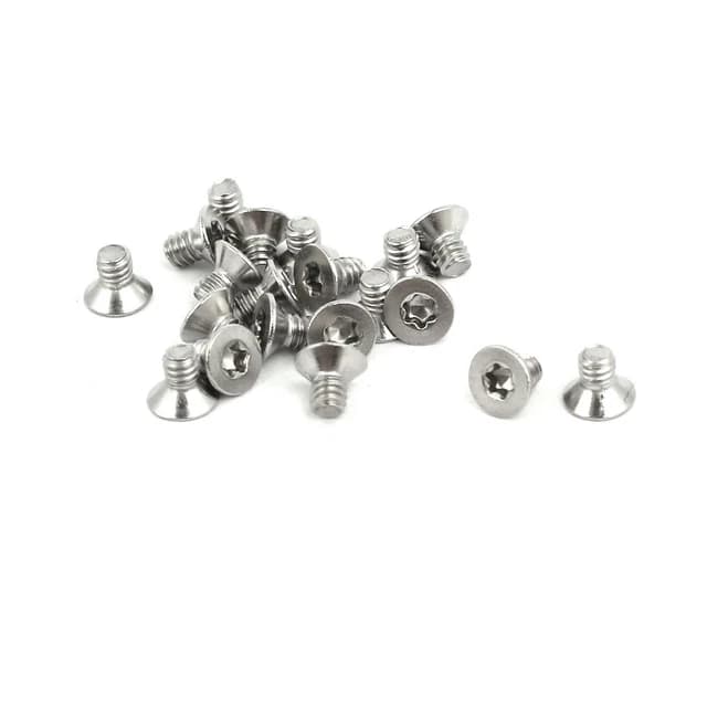 M2x3mm 304 Stainless Steel Flat Head Torx Drive Type Screw Silver Tone ...