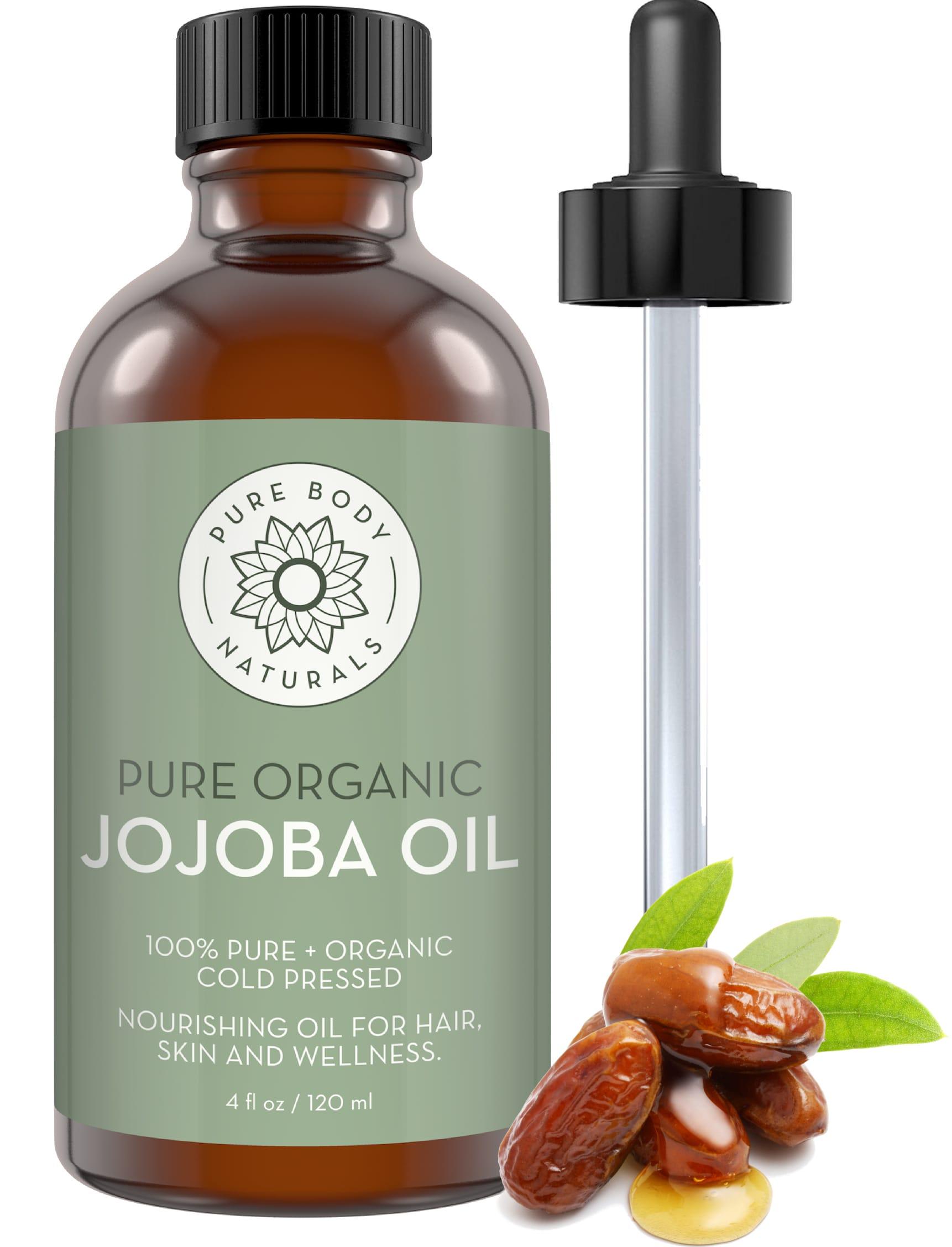 Organic Cold Pressed Organic Jojoba Oil, 4 Fl. Ounce | Pure Body Naturals