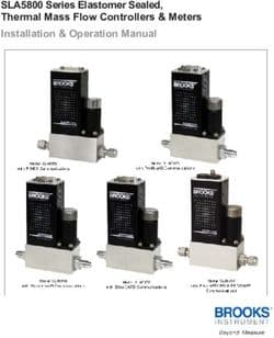 SLA5800 Series Elastomer Sealed, Thermal Mass Flow Controllers & Meters ...