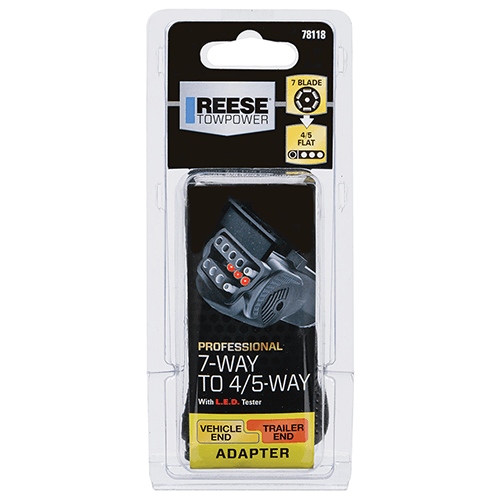 Reese Towpower | 78118 | Wiring Adapter, 7-Way Flat to 5-Way & 4-Way ...