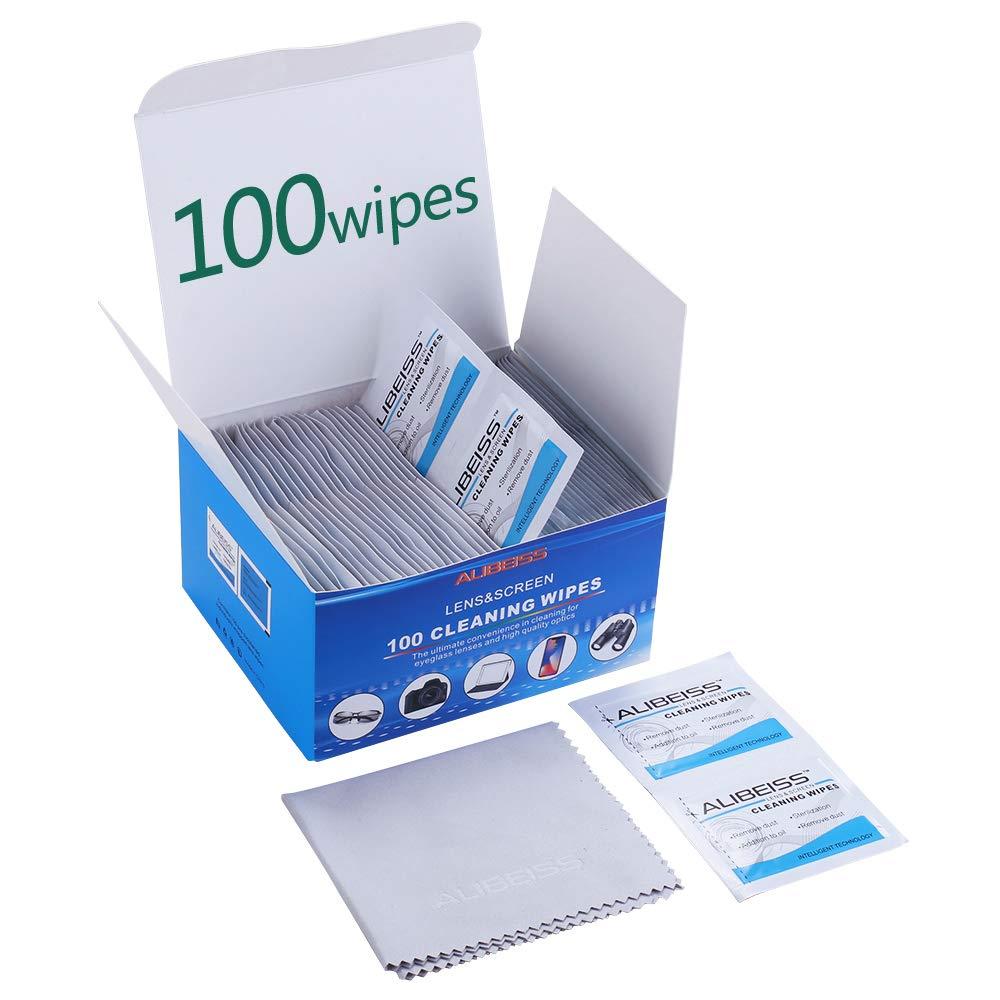 ALIBEISS + Pre-Moistened Lens Wipes