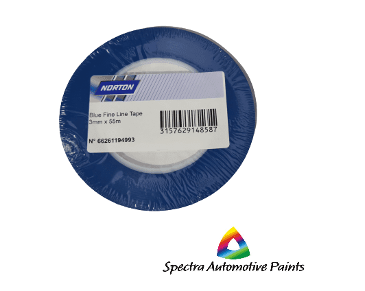 Norton Blue Fine Line Tape (3mm X 55m). Refinishing, Masking, Edge ...