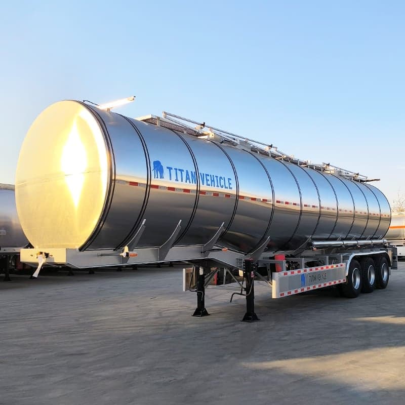 Stainless Steel Chemical Fuel Tanker Semi Trailer Price for Sale in ...