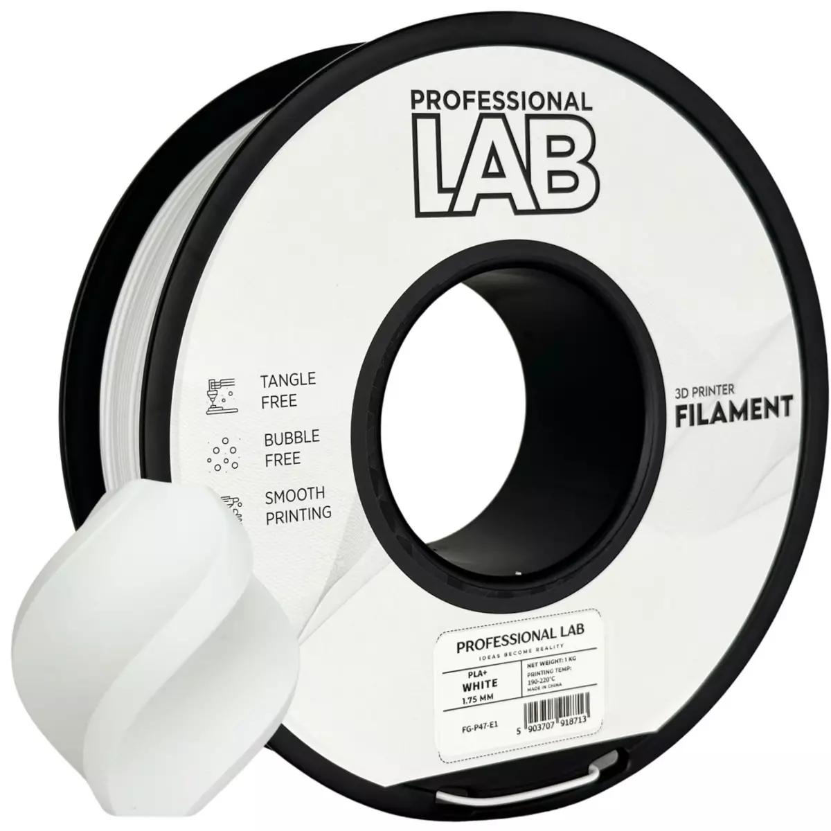 PLA+ filament Professional Lab - 1 kg biela - ToneryNaplne.sk