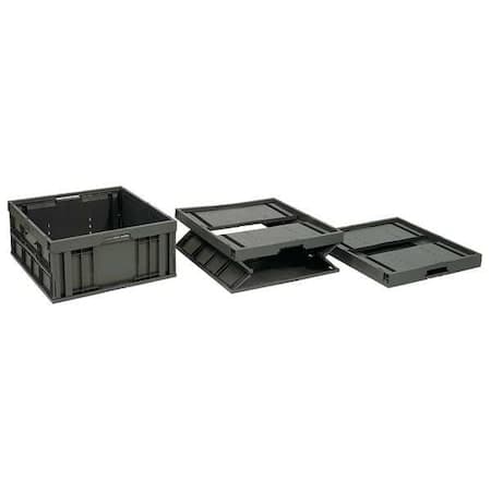 Ssi Schaefer Collapsible Container, Charcoal, polypropylene, 2.70 cu ...