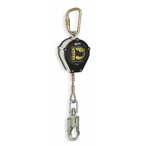 Honeywell Miller Self Retracting Lifeline, 9 ft., Black, Silver CFL-2 ...