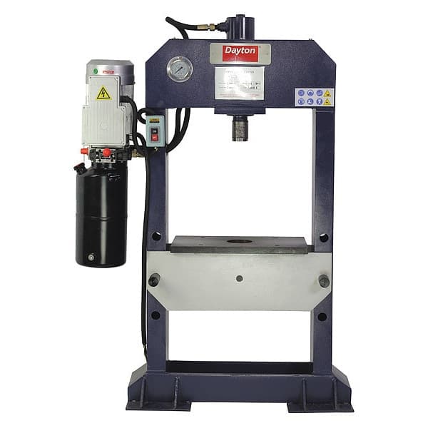 Palmgren Electric Hydraulic Press, 10 Ton, Small Benchtop Shop Press ...