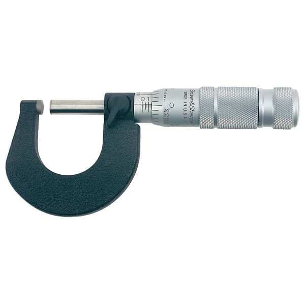 Tesa Brown & Sharpe Outside Micrometer, 0-1", 0.0001" 599-1-44 | Zoro