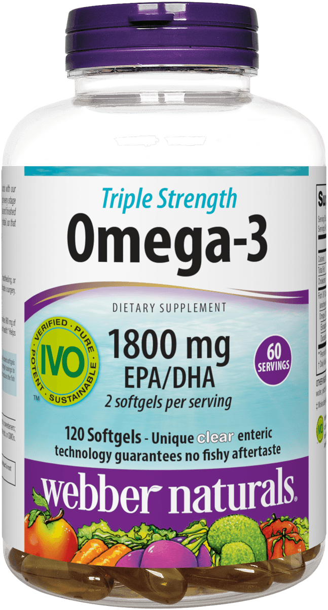 Webber Naturals Triple Strength Omega-3 180 Softgels