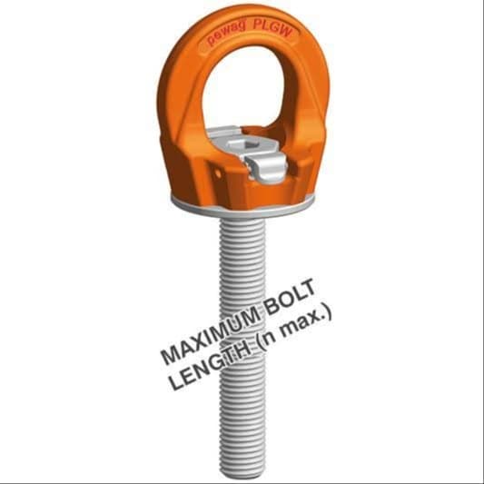 Full Thread Orange Pewag PLGW Swivel Eye Bolt - Load Ring, Size: M8 To ...