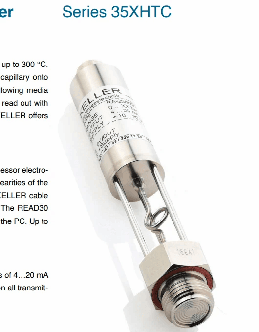 Series 35XHTC Keller Pressure Transmitter, 8 - 28 Vdc, For Industrial ...