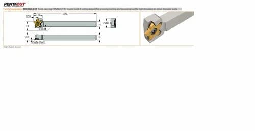 Straight Shank Iscar 17mm Pentacut Insert Holder, For Industrial at Rs ...
