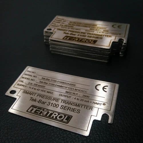 Stainless Steel Etched Laser Marking Name Plate Ss304 / Ss316 Labels ...