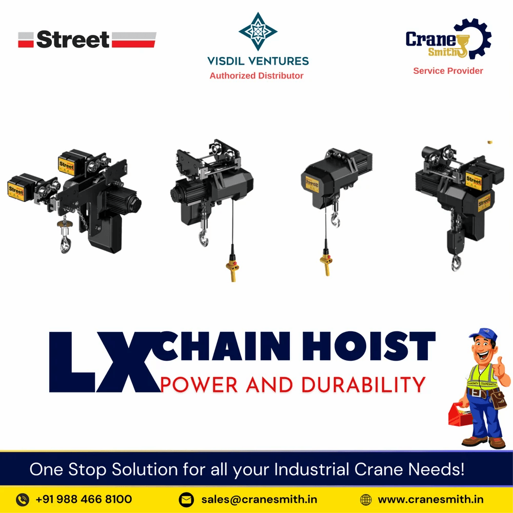 Electric Chain Hoist - Street Crane Make - LX Series - Chain Hoist, 48V ...