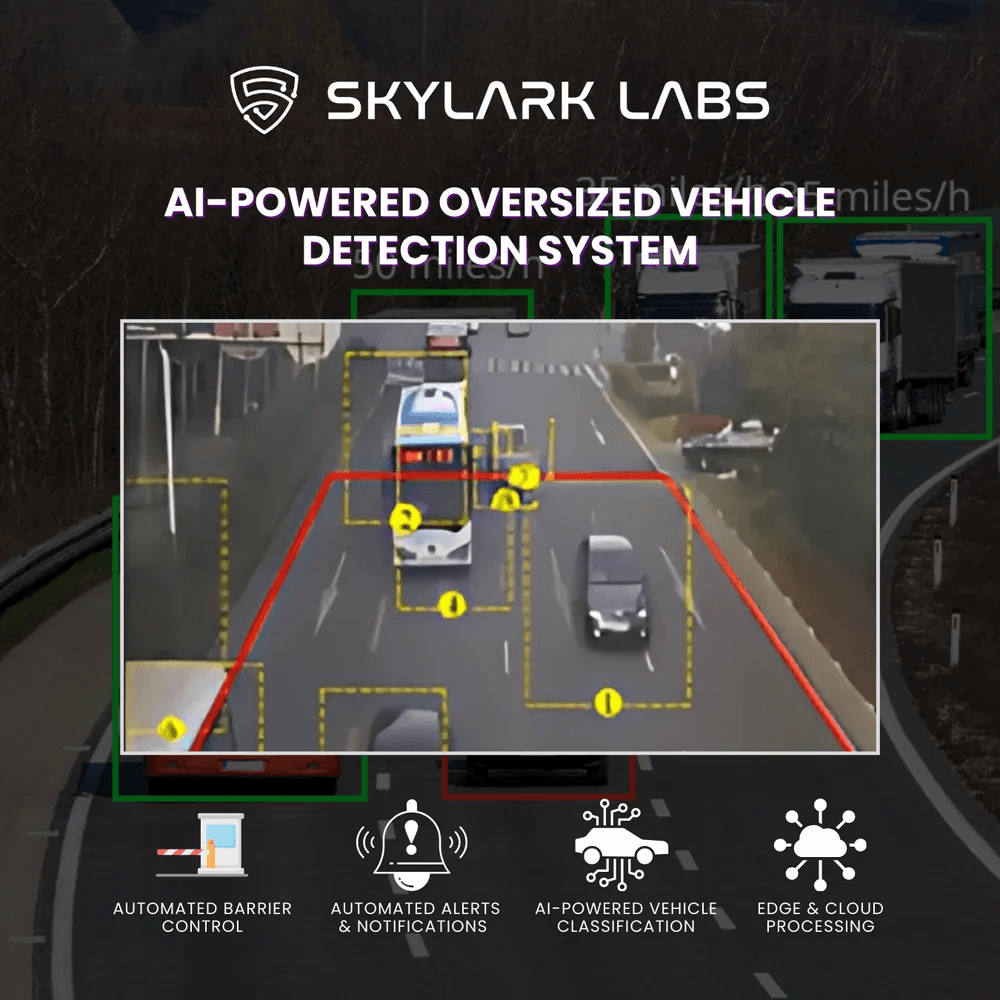 SKYLARKLABS AI-Powered Oversized Vehicle Detection System, 150 meter at ...