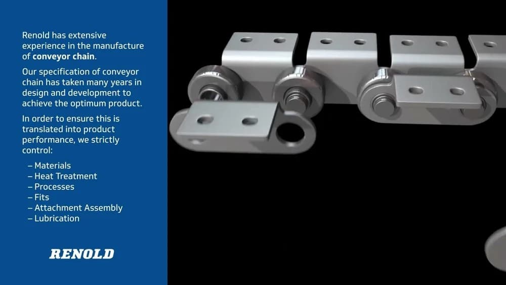 Renold Conveyor Chain with K-Attachments