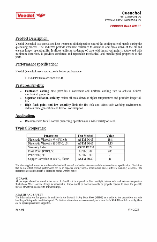 Quenchol 200 Quenching Oil