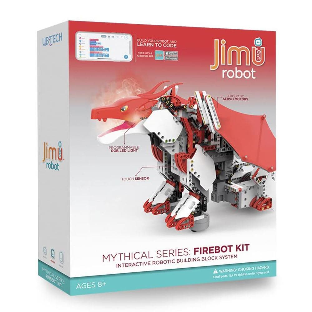 Micro Center - UBTECH JIMU Robot Mythical Series: FireBot Kit / App ...