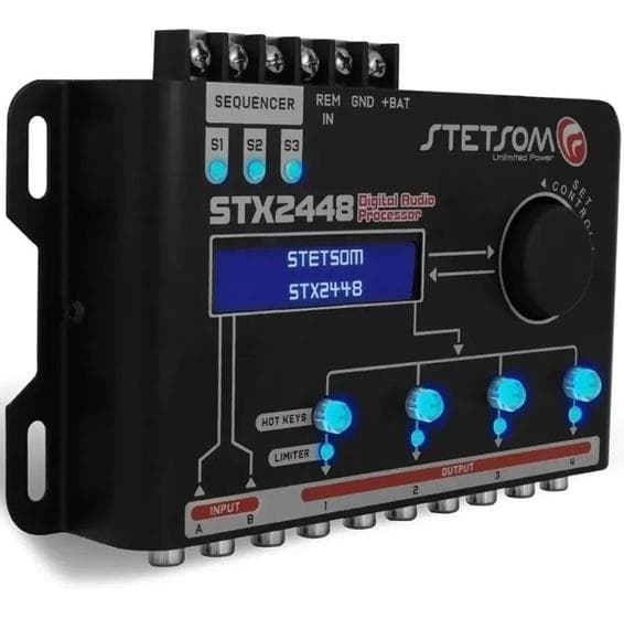 Processador De Audio Stetsom Stx-2448 Equalizador Crossover ...