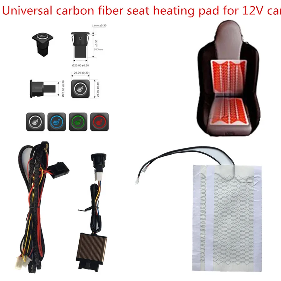 Seat Heated Heating Carbon Fiber Seat Cushion Heated Pad + New Premium ...