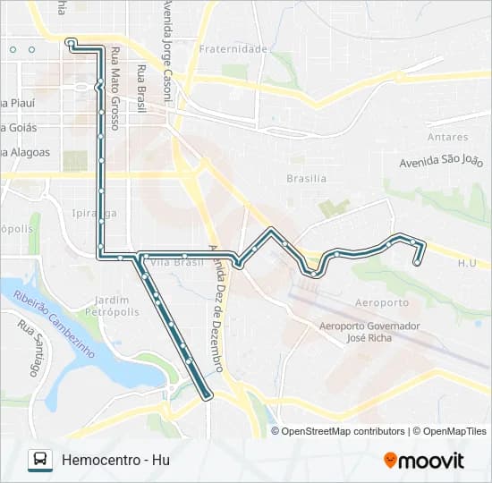 Rota da linha 934: horários, paradas e mapas - Hemocentro - Hu (Atualizado)