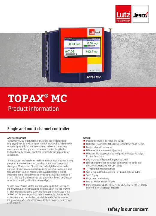 TOPAX MC Lutz-Jesco single/multi-channel controller - AQUAANALYTIC