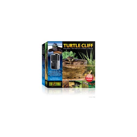 Exo Terra Turtle Cliff Aquatic Terrarium Filter + Medium Rock
