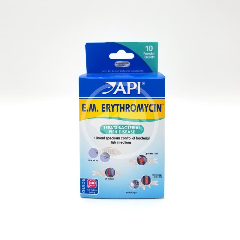 API E.M. ERYTHROMYCIN 10 PACKETS - Aquatics Unlimited