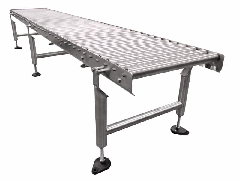 Stainless steel roller conveyor systems