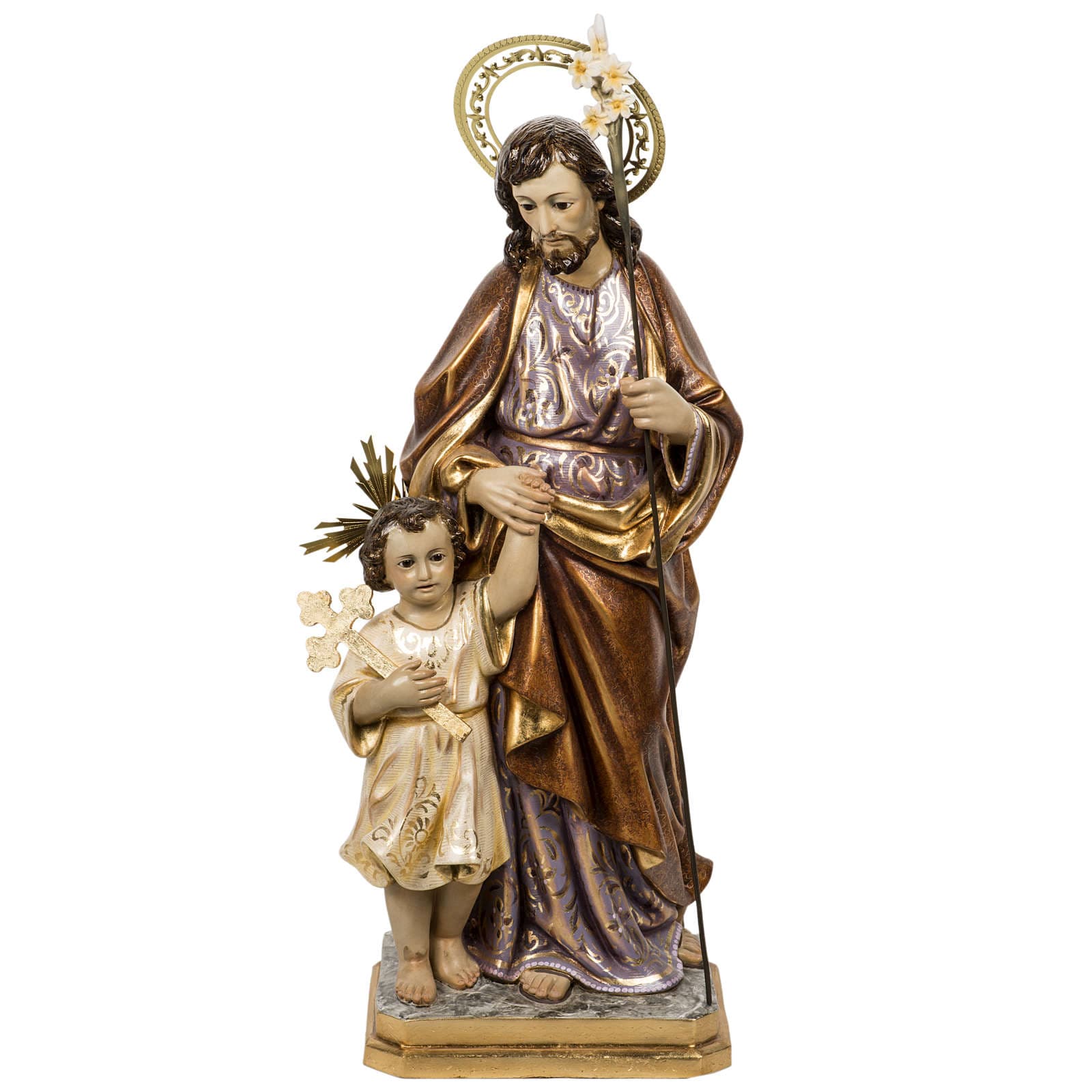 Saint Joseph statue 60cm in wood paste, extra finish | online sales on ...