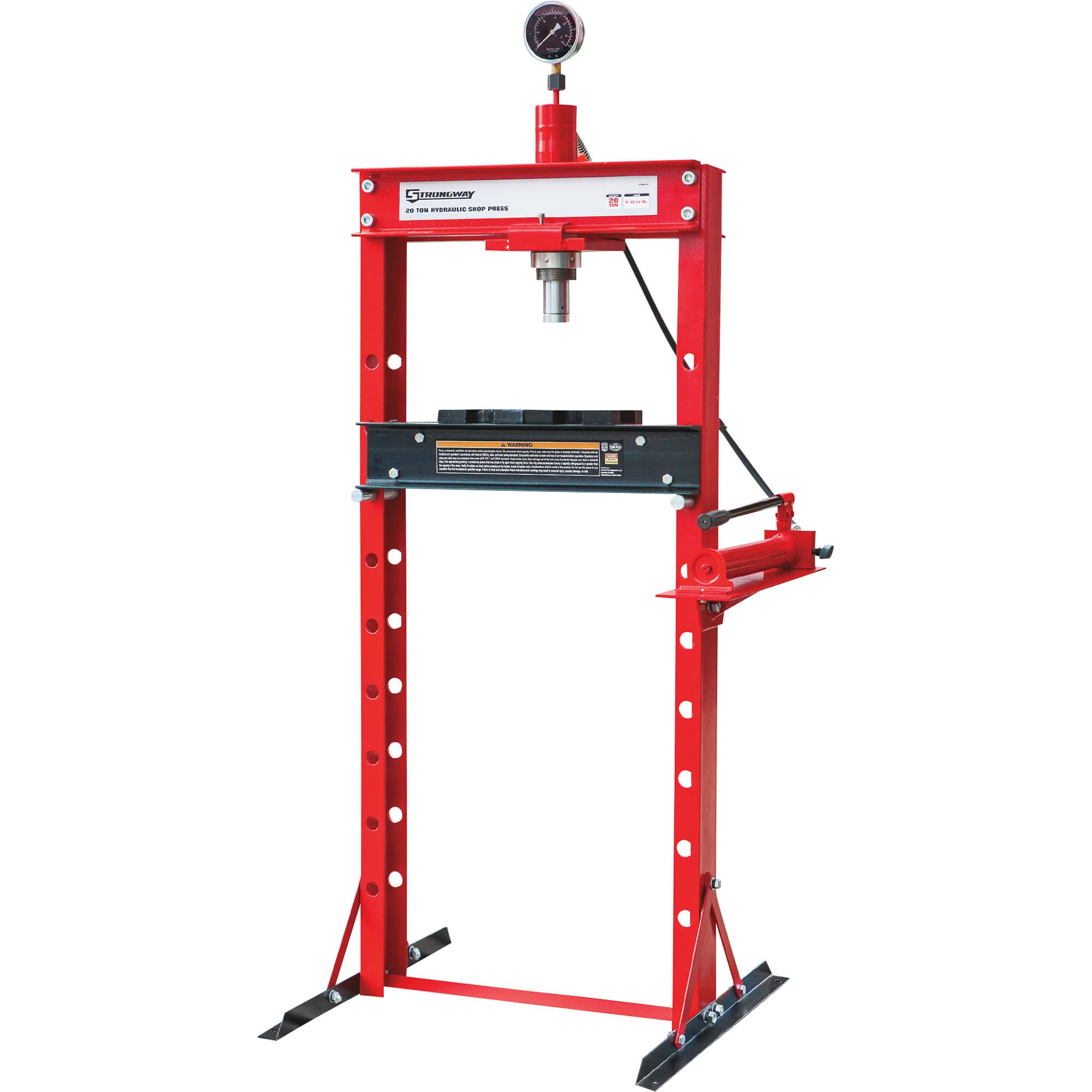 Strongway 20-Ton Hydraulic Shop Press with Gauge | Northern Tool