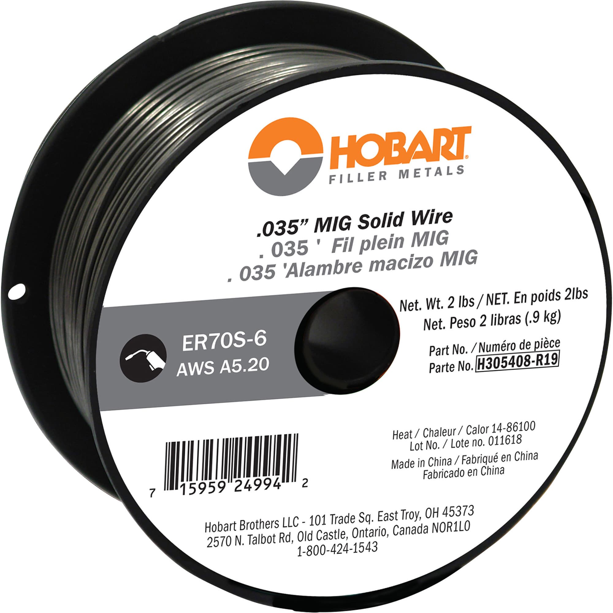 Hobart MIG ER70S-6 Carbon Steel Welding Wire | Northern Tool