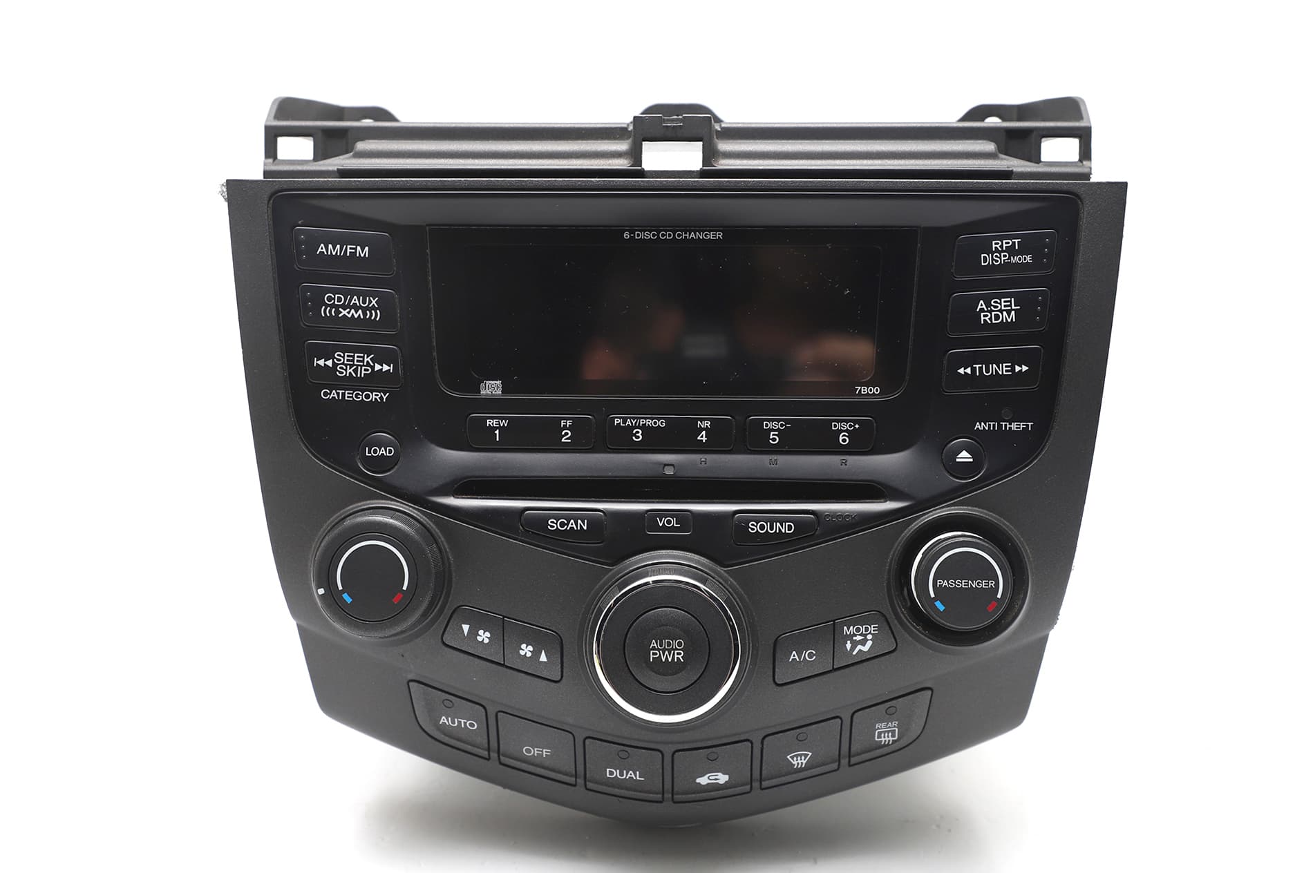 Honda Accord 05-07 6 Disc CD Player XM Radio Dual Climate Control, A852 ...