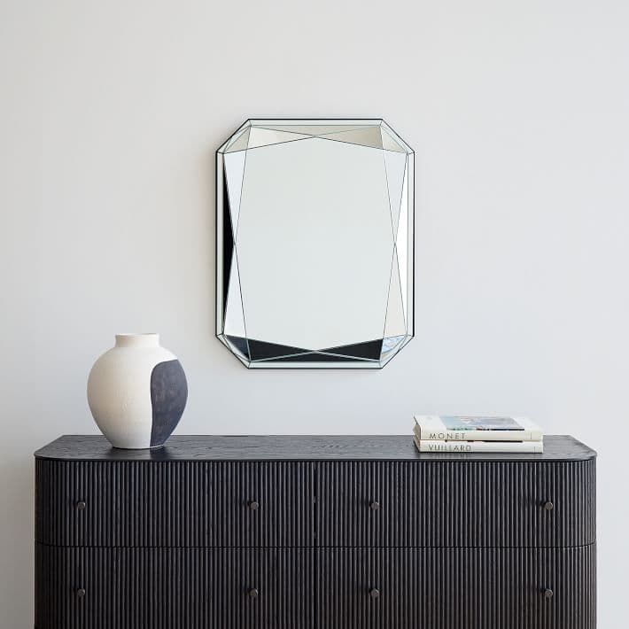 Faceted Emerald Cut Wall Mirror - Modern Home Décor | West Elm