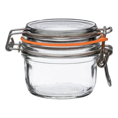 Le Parfait Super Terrine Straight French Glass 4 Piece Storage Jar Set ...