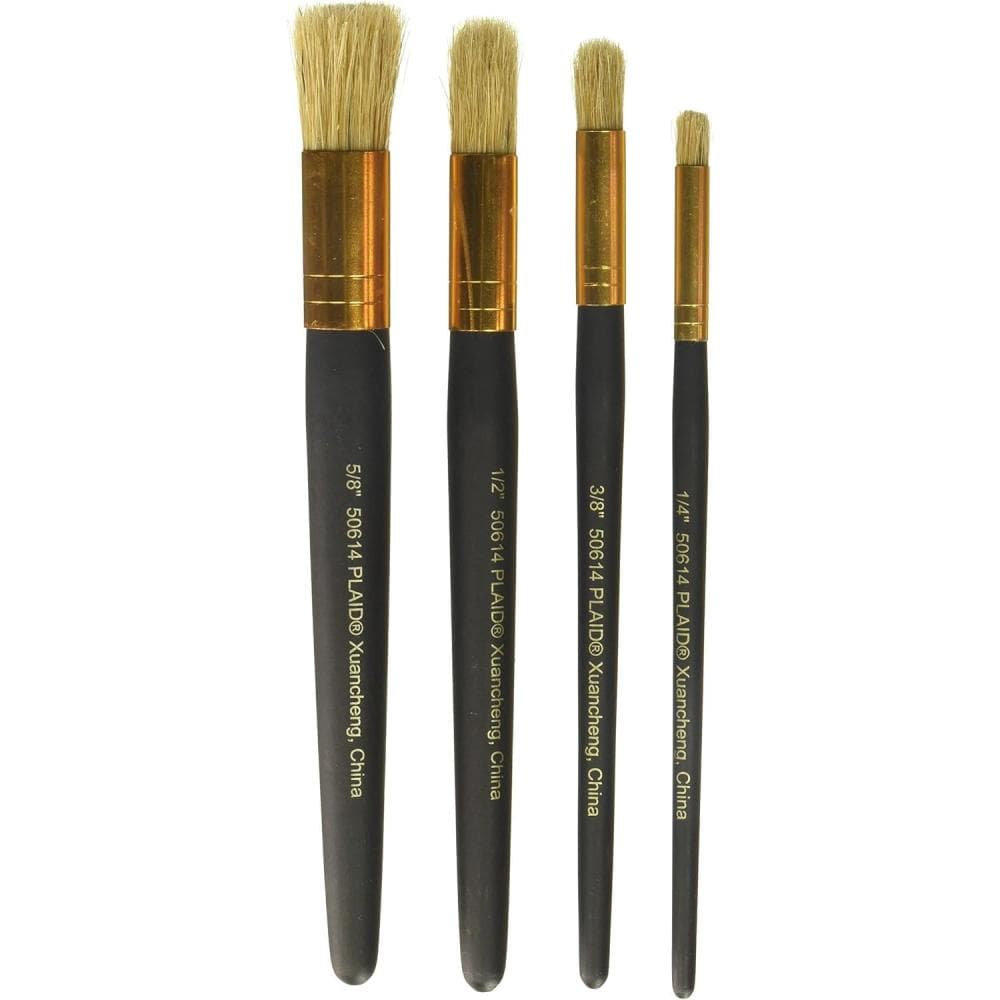 FolkArt Long Handle Stencil Brush Set, Original Version - FolkArt