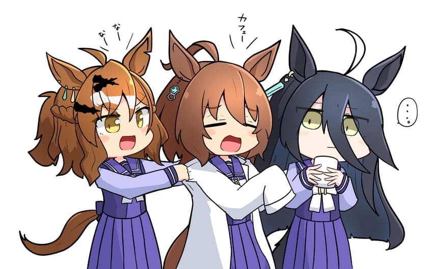 agnes tachyon, manhattan cafe, and jungle pocket (umamusume) drawn by ...