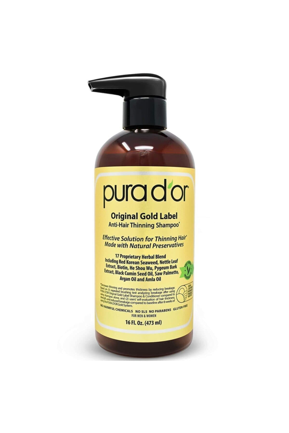 Pura d Or Original Gold Label Anti-Hair Thinning Shampoo