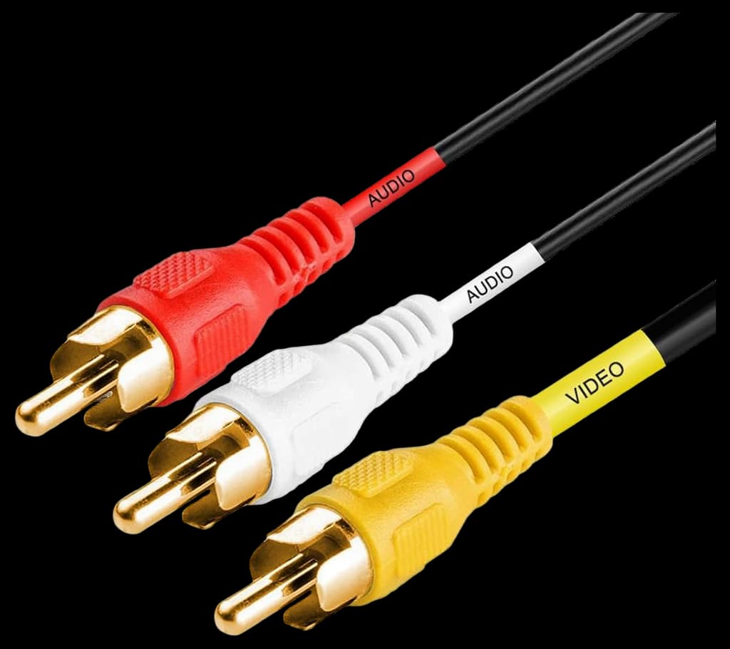 S-Video to 3-RCA Composite AV Cable for Laptop PC TV – Audio Video ...