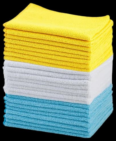 Amazon Basics Microfiber Cleaning Cloth, Non-Abrasive, Reusable and ...