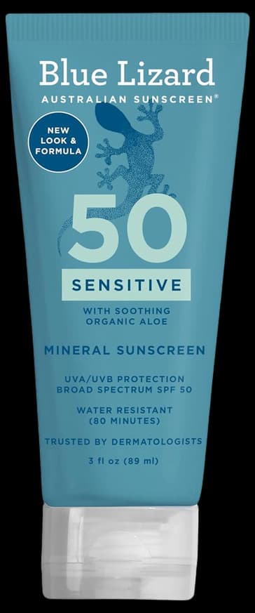 Blue Lizard Sensitive Face Mineral Sunscreen SPF 30+ with Hyaluronic ...