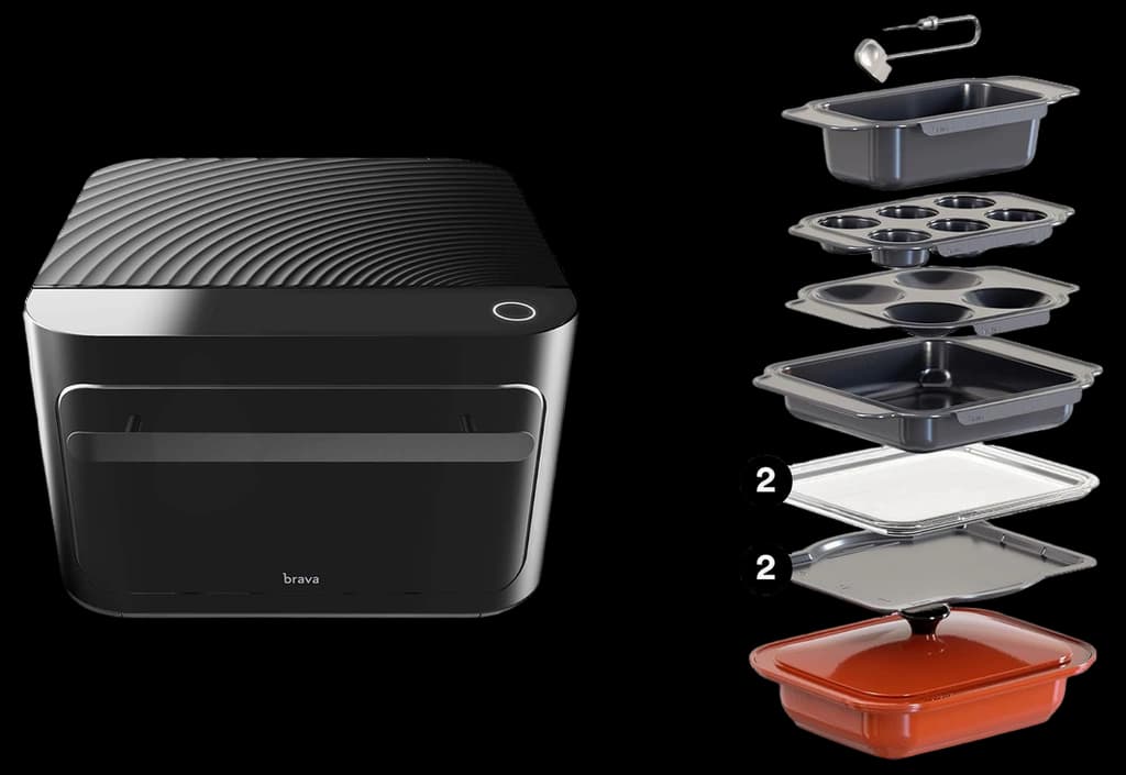Brava Oven Starter Set: 10-in-1 Touchscreen Countertop Smart Oven, Air ...
