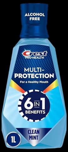 Crest Pro-Health Multi-Protection Alcohol Free Mouthwash, Clean Mint, 8 ...